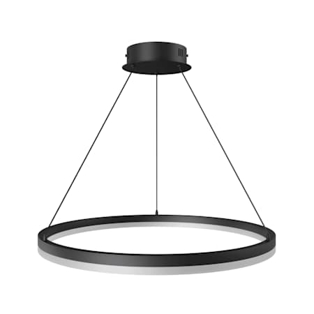 Avenue Lighting Circa Led 24" Wide LED Ring Chandelier Black