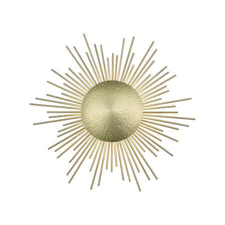 Avenue Lighting Marquee St. 3 Light 22" Tall LED Wall Sconce with Hammered Metal Shade Hammered Brushed Brass