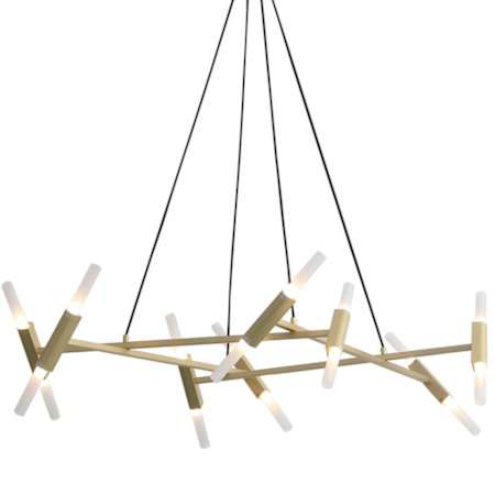 Avenue Lighting Manhattan Ave. 54" Wide Chandelier Brushed Brass
