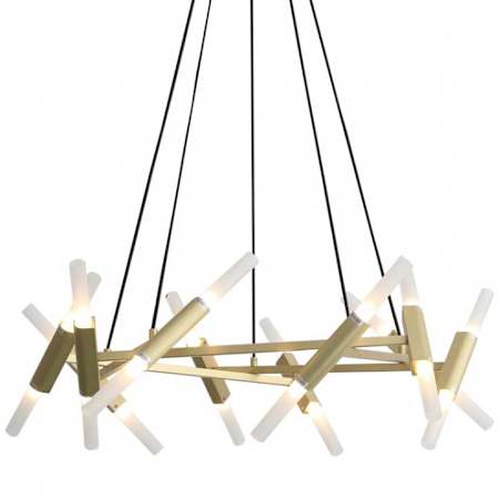 Avenue Lighting Manhattan Ave. 36" Wide Chandelier Brushed Brass