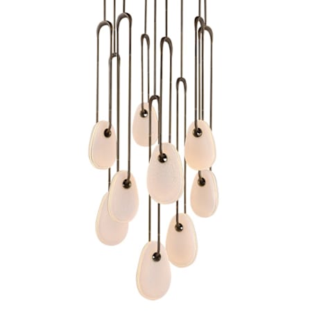 Avenue Lighting Palmea 31" Wide Multi Light Pendant Aged Brass / White