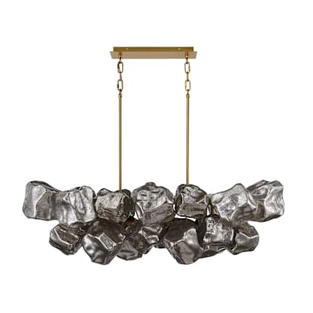 Avenue Lighting Rockefeller 22 Light 28" Wide Linear Chandelier Aged Brass