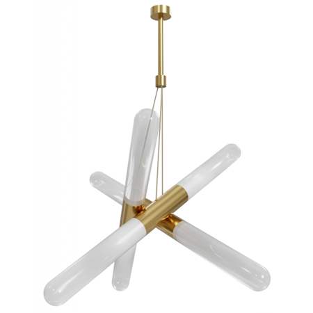 Avenue Lighting Tribeca 6 Light 35" Wide LED Multi Light Pendant Aged Brass