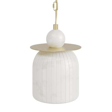Avenue Lighting Westwood 11" Tall LED Mini Pendant with Alabaster Shade Brush Brass