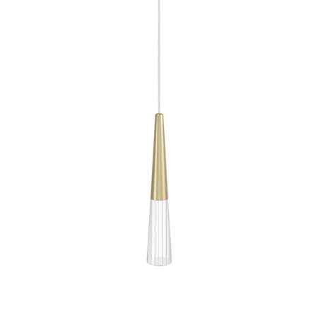 Avenue Lighting Encino 4" Wide LED Crystal Mini Pendant Brushed Brass
