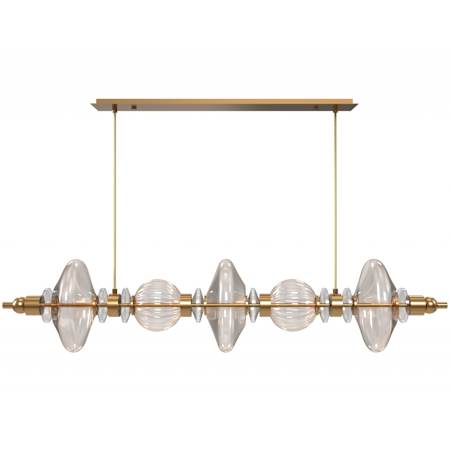 Avenue Lighting Avra 45" Wide Linear Pendant Aged Brass