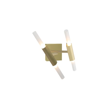 Avenue Lighting San Vicente Blvd. 4 Light 10" Tall LED Wall Sconce with Frosted Glass Shades Brushed Brass