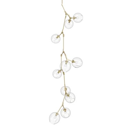 Avenue Lighting Fairfax Ave. 10 Light 27" Wide Abstract Chandelier with Hand-Blown Glass Shades Brushed Brass