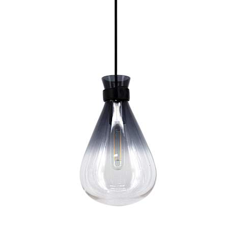 Avenue Lighting Del Mar 8" Wide Mini Pendant with Ombre Glass Shade Smoke / Clear