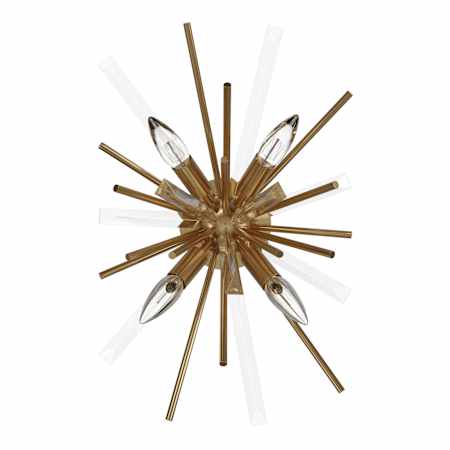 Avenue Lighting Palisades Ave. 4 Light 20" Tall Wall Sconce Aged Brass / Champagne Glass