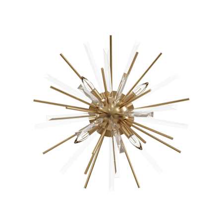 Avenue Lighting Palisades Ave. 4 Light 24" Tall Wall Sconce Aged Brass / Champagne Glass