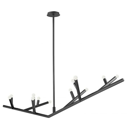 Avenue Lighting The Oaks 12 Light 71" Wide Abstract Chandelier Black