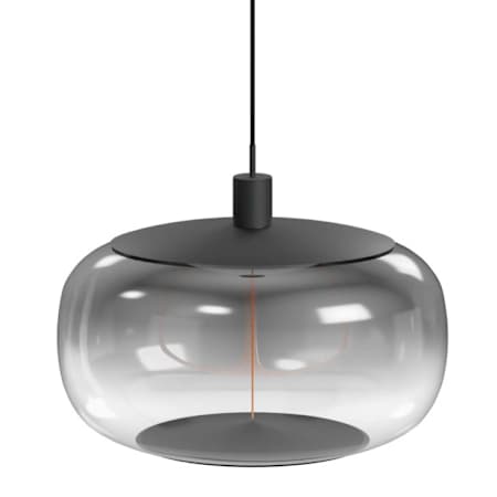 Avenue Lighting Monaco 12" Wide LED Pendant Black / Smoky Glass
