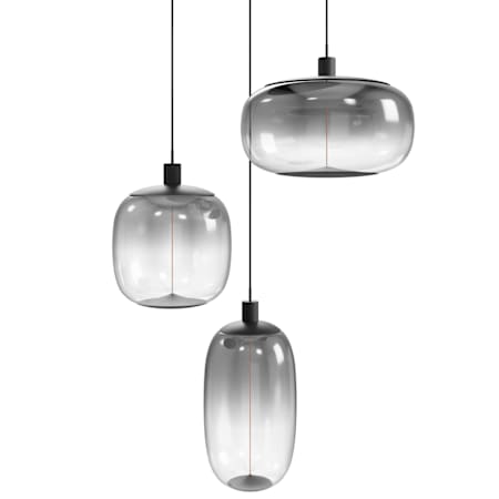 Avenue Lighting Monaco 12" Wide LED Multi Light Pendant Black