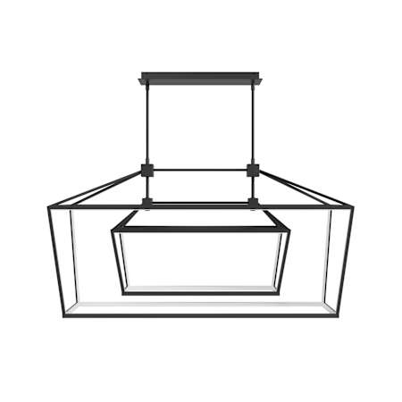 Avenue Lighting Park Ave. 54" Wide LED Abstract Chandelier Black