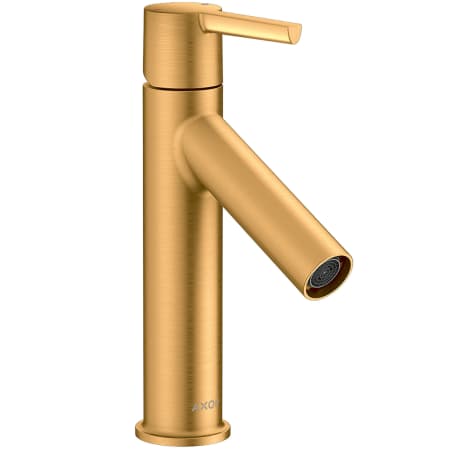 Axor Starck 0.5 GPM Single Hole Bathroom Faucet with AirPower, ComfortZone, EcoRight and Quick Clean Brushed Gold Optic