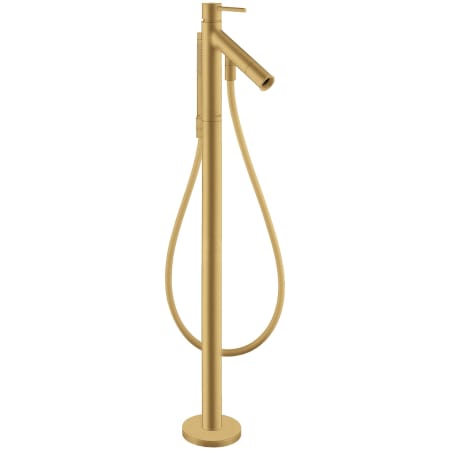 Axor Starck Floor Mounted Tub Filler with Built-In Diverter - Includes Hand Shower Brushed Gold Optic