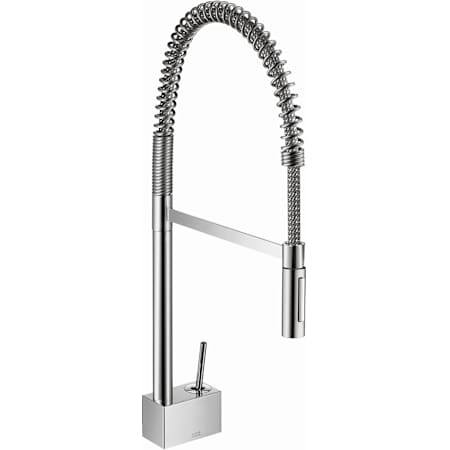 Axor Starck Semi-Pro Kitchen Faucet with Metal Spray Head and Joystick Handle - Engineered in Germany, Lifetime Warranty Chrome
