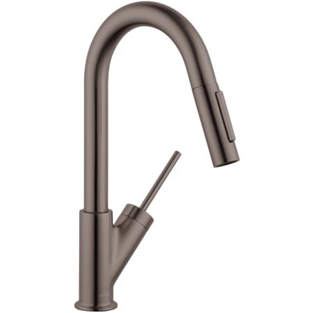 Axor Starck Prep Pull-Down Kitchen Faucet with Magnetic Docking Metal Spray Head and Joystick Handle - Engineered in Germany, Lifetime Warranty Brushed Black Chrome