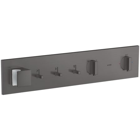 Axor ShowerComposition Thermostatic Valve Trim with Diverter, Volume Control and Integrated Hand Shower Holder for 3 Applications - Less Rough In Brushed Black Chrome
