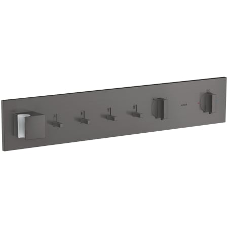 Axor ShowerComposition Thermostatic Valve Trim with Diverter, Volume Control and Integrated Hand Shower Holder for 4 Applications - Less Rough In Brushed Black Chrome