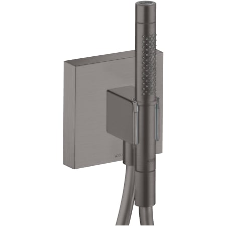 Axor ShowerSolutions 1.75 GPM Multi Function Hand Shower Package with EcoRight - Includes Hose and Wall Supply Brushed Black Chrome