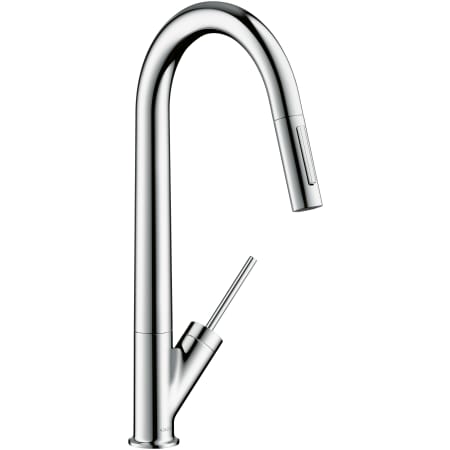Axor Starck 1.5 GPM Single Hole Pull Down Kitchen Faucet with Joystick Handle Chrome