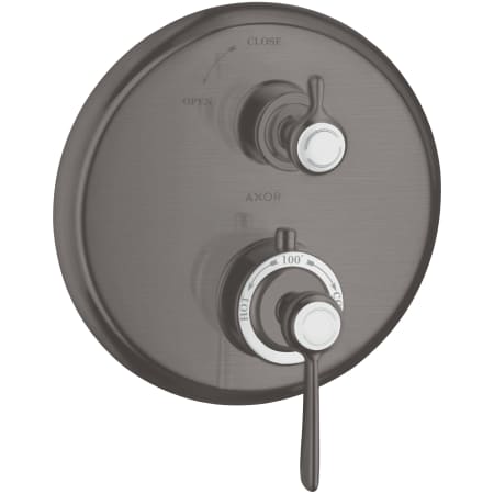 Axor Montreux Thermostatic Valve Trim with Integrated Volume Control Less Valve - Engineered in Germany, Limited Lifetime Warranty Brushed Black Chrome