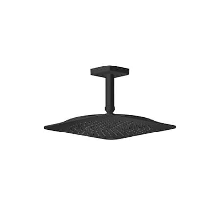 Axor Citterio C 1.75 GPM Single Function Rain Shower Head with PowderRain and Included Ceiling Shower Arm Matte Black