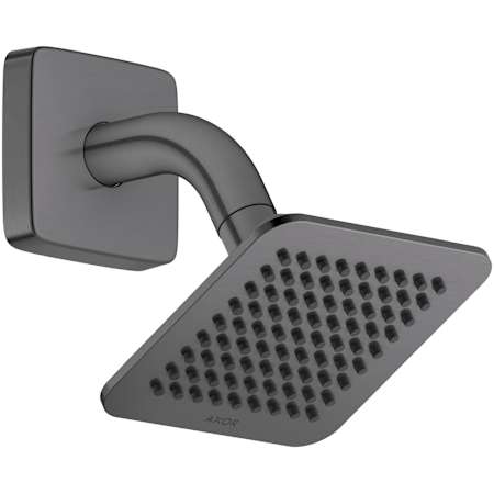 Axor Citterio C 2.5 GPM Single Function Shower Head with Shower Arm and Flange Brushed Black Chrome