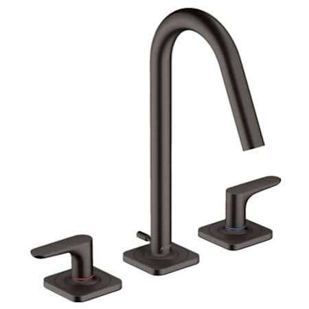Axor Citterio M 1.2 GPM Widespread Bathroom Faucet with Drain Assembly - Engineered in Germany, Limited Lifetime Warranty Brushed Black Chrome