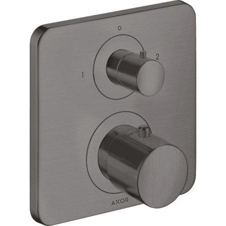 Axor Citterio M Thermostatic Valve Trim with Integrated Diverter and Volume Controls Less Valve - Engineered in Germany, Limited Lifetime Warranty Brushed Black Chrome