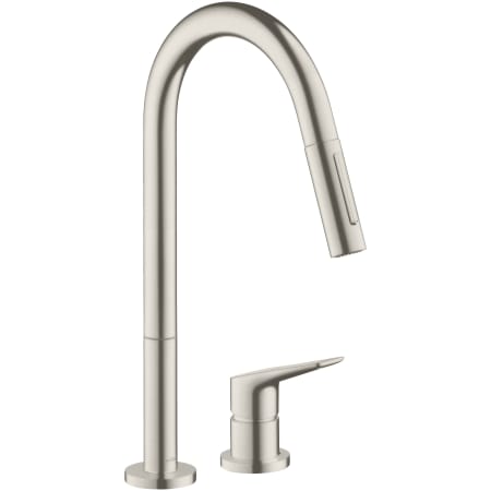 Axor Citterio M 1.5 GPM Widespread Pull Down Kitchen Faucet Steel Optic