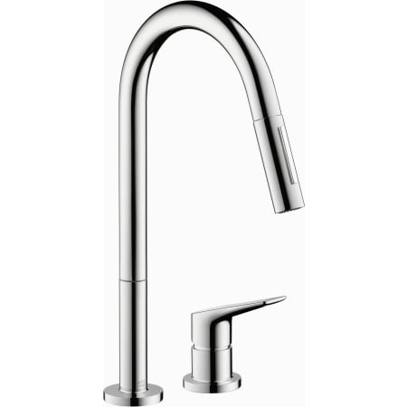 Axor Citterio M 2-Hole Pull-Down Kitchen Faucet with Magnetic Docking Metal Spray Head - Engineered in Germany, Limited Lifetime Warranty Chrome