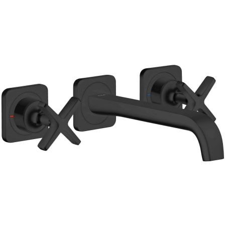Axor Citterio E 1.2 GPM Wall Mounted Widespread Bathroom Faucet Matte Black