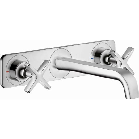 Axor Citterio E 1.2 GPM Wall Mounted Centerset Bathroom Faucet Chrome