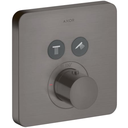 Axor ShowerSelect 2 Function Thermostatic Valve Trim Less Rough in - Engineered in Germany, Limited Lifetime Warranty Brushed Black Chrome