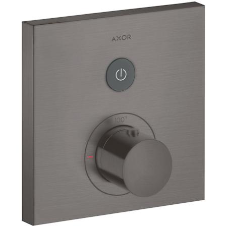 Axor ShowerSelect Square Single Function Thermostatic Trim Less Rough in - Engineered in Germany, Limited Lifetime Warranty Brushed Black Chrome