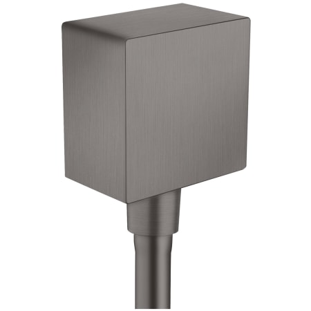 Axor ShowerSolutions Wall Outlet Square with Check Valves - Engineered in Germany, Limited Lifetime Warranty Brushed Black Chrome