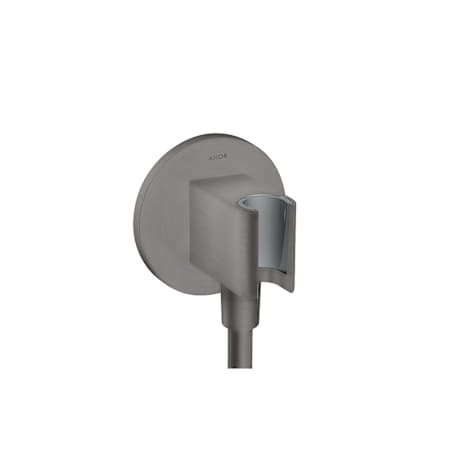 Axor ShowerSolutions Hand Shower Holder with Wall Outlet Brushed Black Chrome