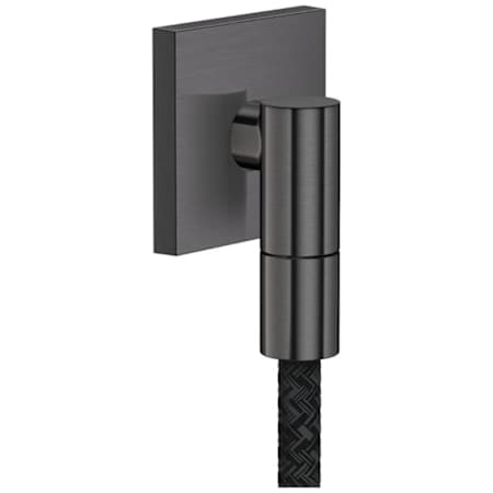 Axor ShowerSolutions Square Hand Shower Wall Outlet with Check Valves - Less Hand Shower Hose Brushed Black Chrome
