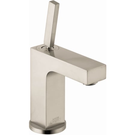 Axor Citterio 1.2 GPM Single Hole Joystick Bathroom Faucet with Drain Assembly - Engineered in Germany, Limited Lifetime Warranty Brushed Nickel