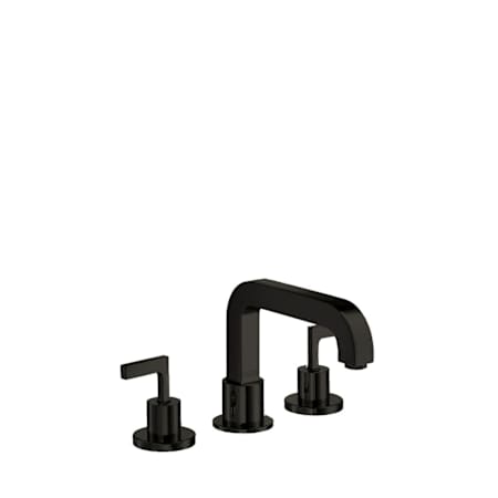 Axor Citterio Deck Mounted Roman Tub Filler with Lever Handles - Less Rough In Brushed Black Chrome