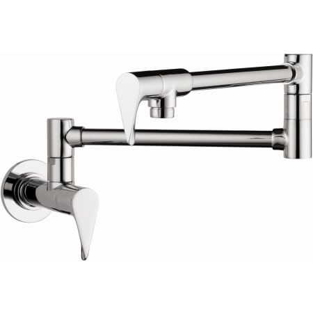 Axor Citterio Wall Mounted Double-Jointed Pot Filler with 25" Spout Reach - Engineered in Germany, Lifetime Warranty Chrome