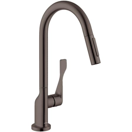 Axor Citterio HighArc Pull-Down Kitchen Faucet with Magnetic Docking Metal Spray Head and Forward Rotating Handle - Engineered in Germany, Limited Lifetime Warranty Brushed Black Chrome