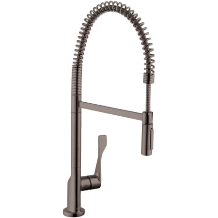 Axor Citterio Semi-Pro Kitchen Faucet with Metal Spray Head and Forward Rotating Handle, 1.75 GPM - Engineered in Germany, Limited Lifetime Warranty Brushed Black Chrome