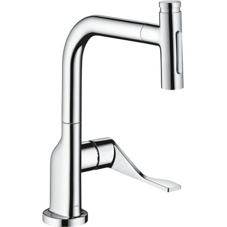 Axor Citterio 1.75 GPM 2-Spray Pull Out Kitchen Faucet with Select On/Off Push Button and sBox Hose Guidance - Engineered in Germany, Limited Lifetime Warranty Chrome