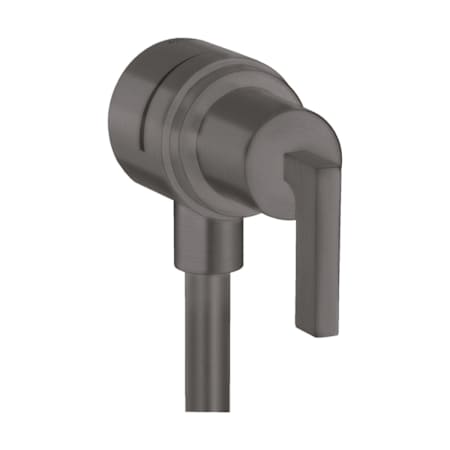 Axor Citterio Wall Supply Elbow with Integrated Volume Control and Shut-Off and Lever Handle - Engineered in Germany, Limited Lifetime Warranty Brushed Black Chrome