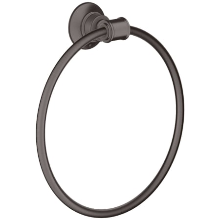 Axor Montreux Metal Towel Ring - Engineered in Germany, Limited Lifetime Warranty Brushed Black Chrome