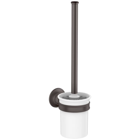 Axor Montreux Wall Mounted Toilet Brush - Engineered in Germany, Limited Lifetime Warranty Brushed Black Chrome